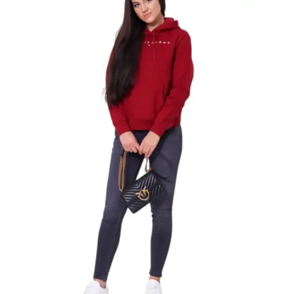 Tommy Hilfiger - Γυναικείο Φούτερ Linear Regular Fit DW0DW17324-XIT Μπορντό DW0DW17324-XIT