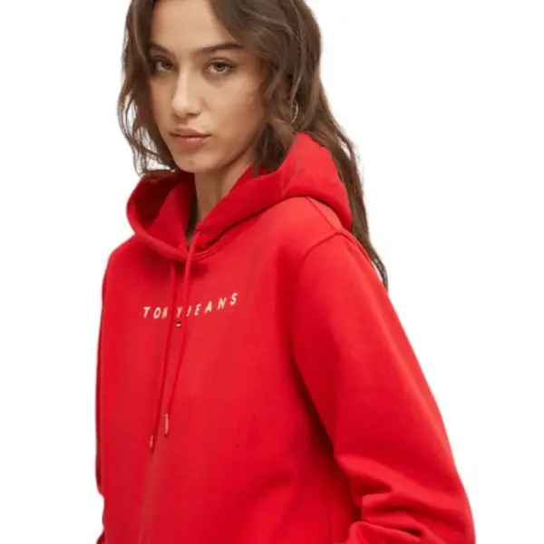 Tommy Hilfiger - Γυναικείο Φούτερ Linear Regular Fit DW0DW17324-XME Κόκκινο DW0DW17324-XME