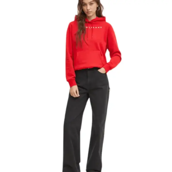 Tommy Hilfiger - Γυναικείο Φούτερ Linear Regular Fit DW0DW17324-XME Κόκκινο DW0DW17324-XME