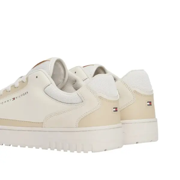 Tommy Hilfiger – Ανδρικά Δερμάτινα Sneakers Th Basket Core Lth Mix Ess FM0FM05058-PQT Γκρι FM0FM05058-PQT