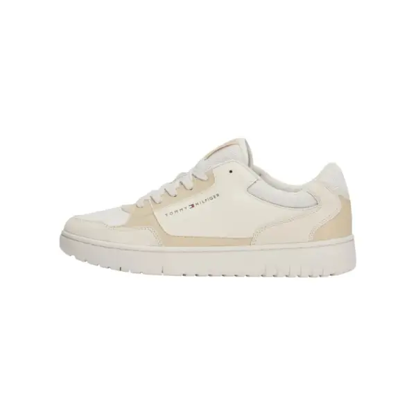 Tommy Hilfiger – Ανδρικά Δερμάτινα Sneakers Th Basket Core Lth Mix Ess FM0FM05058-PQT Γκρι FM0FM05058-PQT