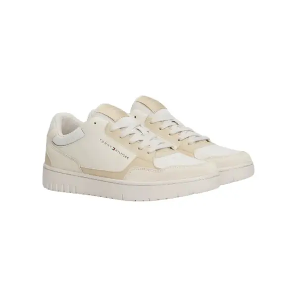 Tommy Hilfiger – Ανδρικά Δερμάτινα Sneakers Th Basket Core Lth Mix Ess FM0FM05058-PQT Γκρι