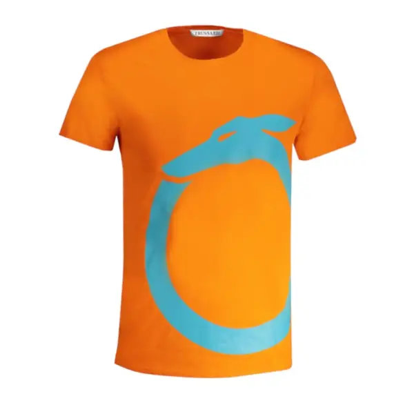 Trussardi Jeans - Ανδρικό T-Shirt TRU2MTS01-10ORA Πορτοκαλί