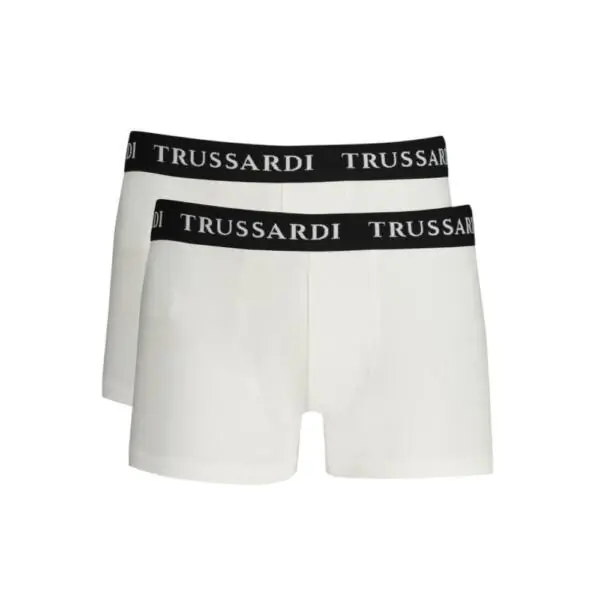 Trussardi Jeans- Ανδρικά Μποξεράκια 2Pack TRU2UTR02-01WHIT Λευκό TRU2UTR02-01WHIT