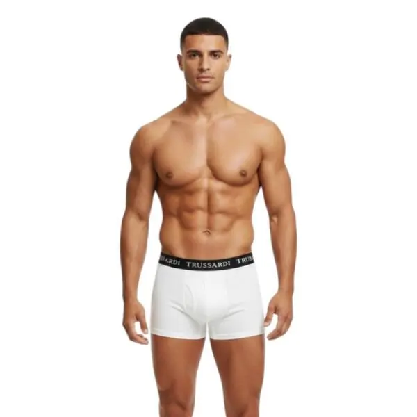 Trussardi Jeans- Ανδρικά Μποξεράκια 2Pack TRU2UTR02-01WHIT Λευκό