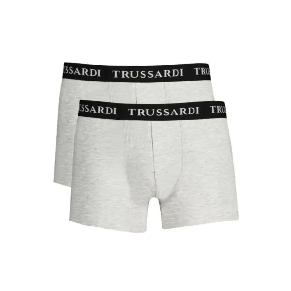 Trussardi Jeans- Ανδρικά Μποξεράκια 2Pack TRU2UTR02-16GREY Γκρι TRU2UTR02-16GREY