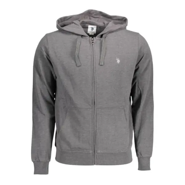 U.S. Polo Assn. - Ανδρική Φούτερ Ζακέτα με Κουκούλα και Τσέπες 63025-53223-189 Γκρι 63025-53223-189