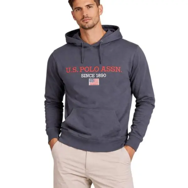 U.S. Polo Assn. - Ανδρικό Φούτερ με Κουκούλα 64460-53223-179 Μπλε Σκούρο