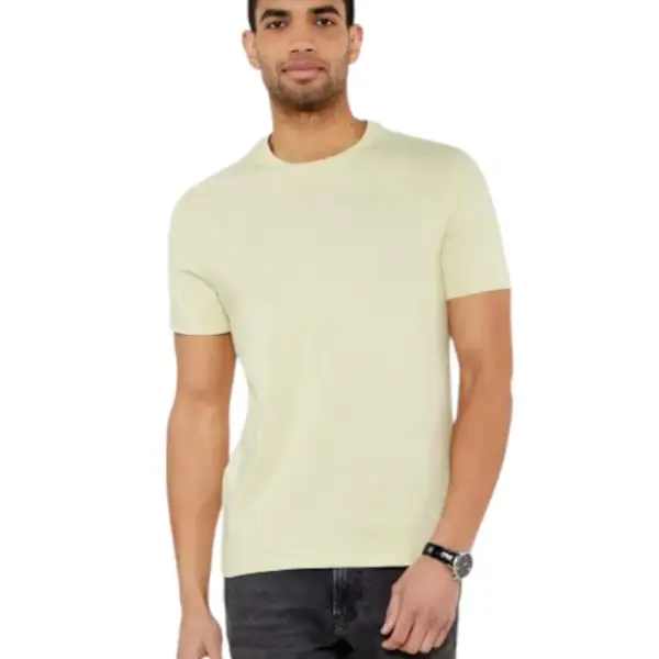 Calvin Klein - Ανδρικό T-shirt Smooth Cttn Solid Regular Fit LV040HM265-RLV Κίτρινο