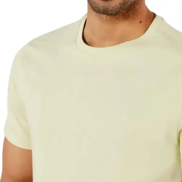 Calvin Klein - Ανδρικό T-shirt Smooth Cttn Solid Regular Fit LV040HM265-RLV Κίτρινο LV040HM265-RLV