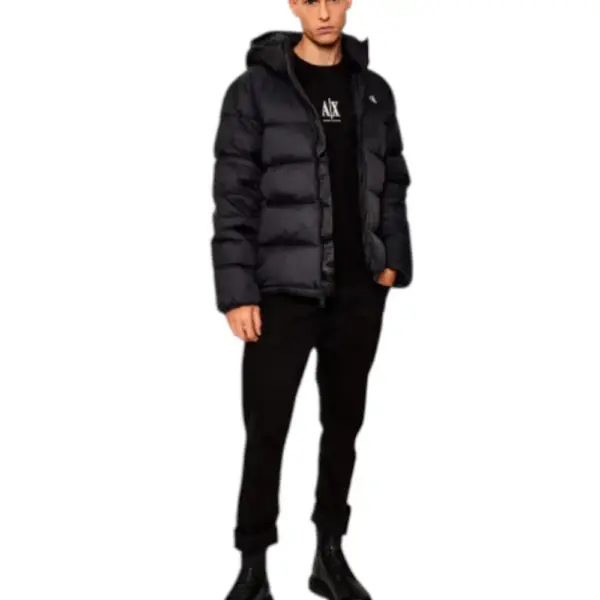 Calvin Klein - Ανδρικό Αδιάβροχο Χειμωνιάτικο Μπουφάν Super Lightweight Nylon Zip Off Hoo LV04RC518G-BAE Μαύρο LV04RC518G-BAE