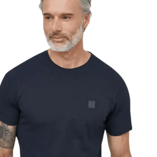 Boss - Ανδρικό T-shirt Orange San Jared-C Tales 50508584-404 Μπλε Σκούρο 50508584-404