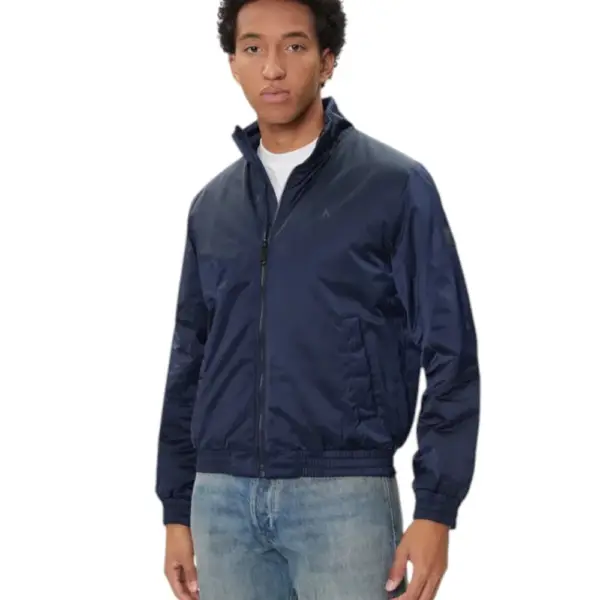 Calvin Klein - Ανδρικό Αδιάβροχο Χειμωνιάτικο Μπουφάν Bomber Harrington Regular Fit LV04RC516G-CEF Μπλε Σκούρο