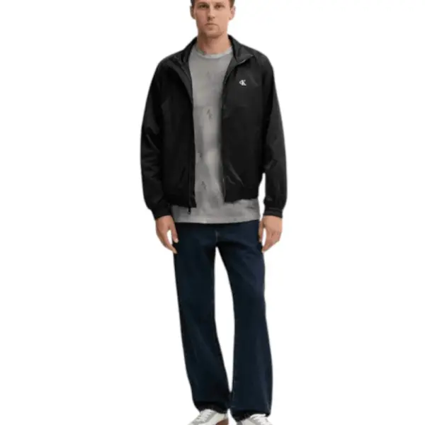 Calvin Klein - Ανδρικό Αδιάβροχο Χειμωνιάτικο Μπουφάν Bomber Harrington Regular Fit LV04RC516G-UB1 Μαύρο LV04RC516G-UB1