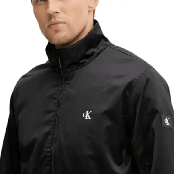 Calvin Klein - Ανδρικό Αδιάβροχο Χειμωνιάτικο Μπουφάν Bomber Harrington Regular Fit LV04RC516G-UB1 Μαύρο LV04RC516G-UB1