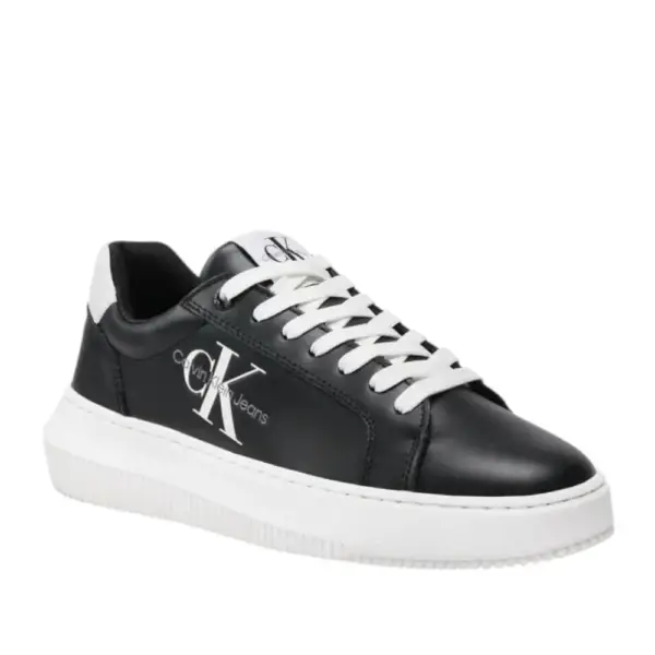 Calvin Klein - Γυναικεία Δερμάτινα Sneakers Chunky Cupsole Mono Wn YW0YW00823-0GJ Μαύρο YW0YW00823-0GJ