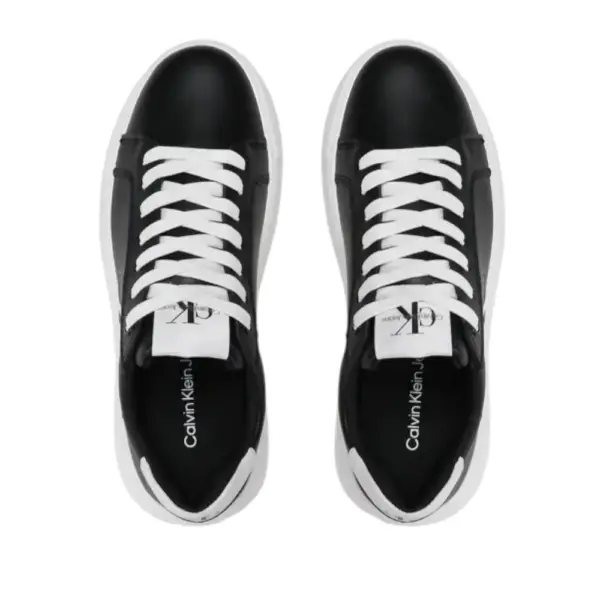 Calvin Klein - Γυναικεία Δερμάτινα Sneakers Chunky Cupsole Mono Wn YW0YW00823-0GJ Μαύρο YW0YW00823-0GJ