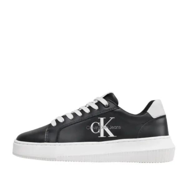 Calvin Klein - Γυναικεία Δερμάτινα Sneakers Chunky Cupsole Mono Wn YW0YW00823-0GJ Μαύρο YW0YW00823-0GJ