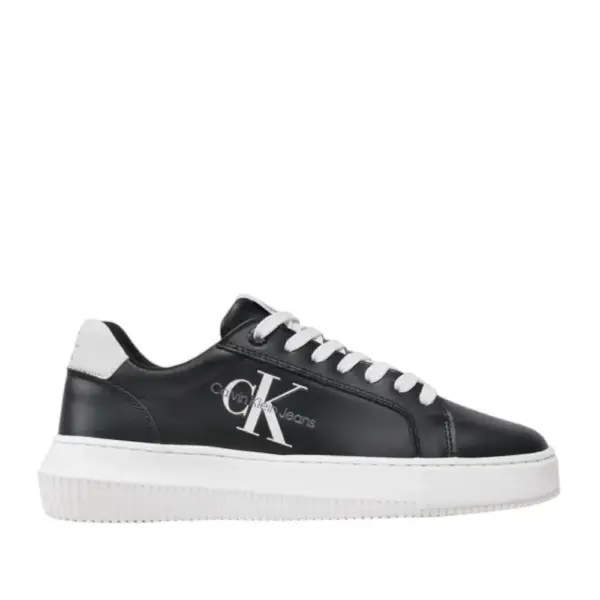 Calvin Klein - Γυναικεία Δερμάτινα Sneakers Chunky Cupsole Mono Wn YW0YW00823-0GJ Μαύρο