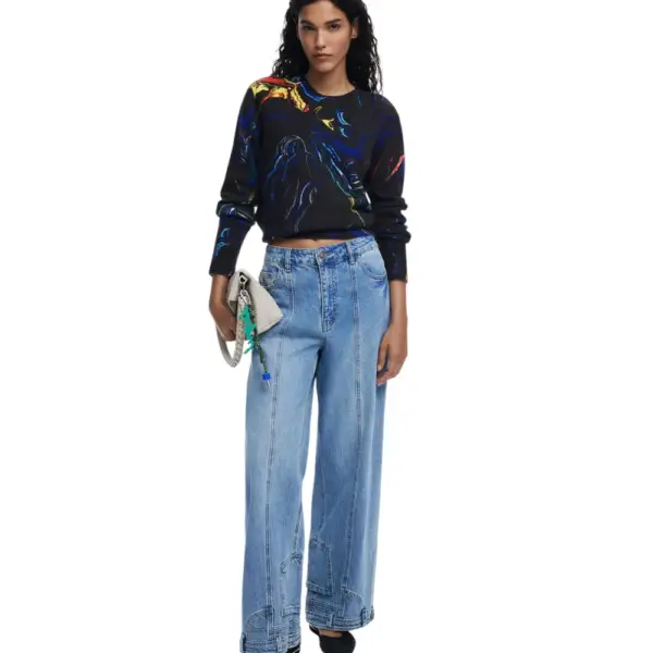 Desigual - Γυναικείο Πουλόβερ Butterfly Lacroix 25WWJF05-2000 Μαύρο 25WWJF05-2000