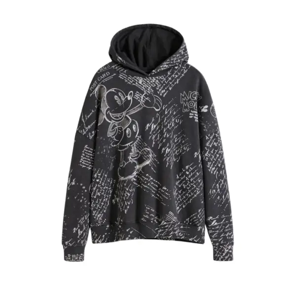 Desigual - Γυναικείο Φούτερ Letters Mickey 25WWSK03-2000 Μαύρο 25WWSK03-2000