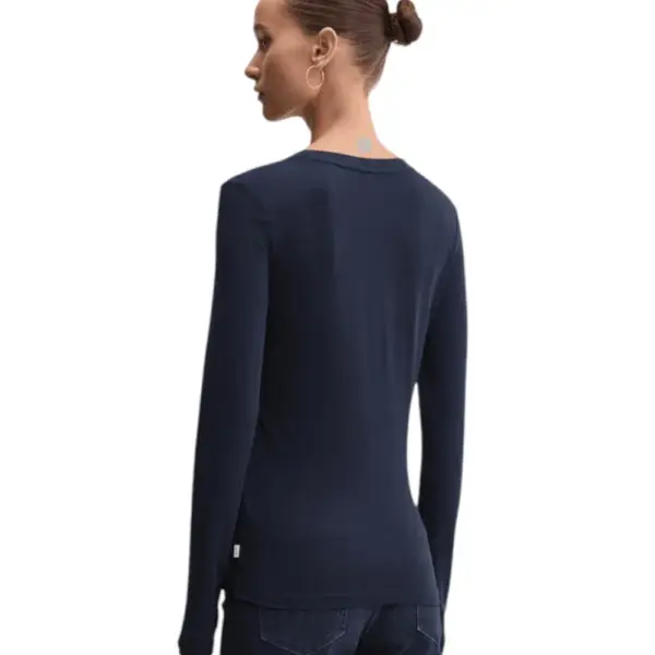 Guess - Γυναικείο T-Shirt Μακρυμάνικο Slim Mini American Tradition W4YI21J1314-A71W Μπλε Σκούρο W4YI21J1314-A71W