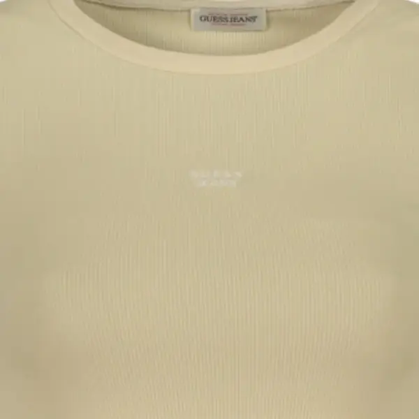 Guess - Γυναικείο Μακρυμάνικο T-Shirt Slim Fit W5BP01KA0H1-G1W7 Μπεζ W5BP01KA0H1-G1W7