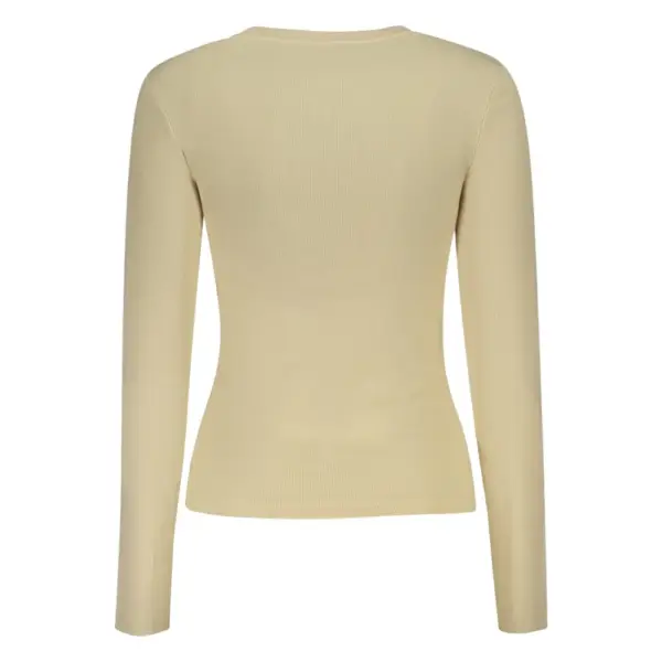 Guess - Γυναικείο Μακρυμάνικο T-Shirt Slim Fit W5BP01KA0H1-G1W7 Μπεζ W5BP01KA0H1-G1W7