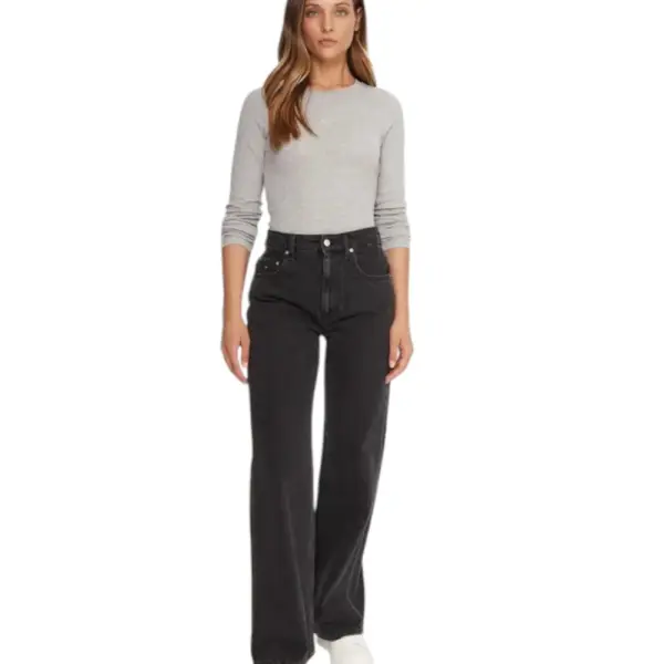 Guess - Γυναικείο Μακρυμάνικο T-Shirt Slim Fit W5BP01KA0H1-H90Z Γκρι W5BP01KA0H1-H90Z