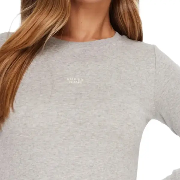 Guess - Γυναικείο Μακρυμάνικο T-Shirt Slim Fit W5BP01KA0H1-H90Z Γκρι W5BP01KA0H1-H90Z