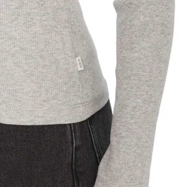 Guess - Γυναικείο Μακρυμάνικο T-Shirt Slim Fit W5BP01KA0H1-H90Z Γκρι W5BP01KA0H1-H90Z