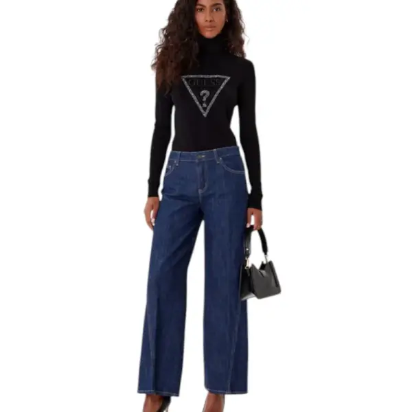 Guess - Γυναικείο Πουλόβερ Ζιβάγκο Regular Fit W5BR39Z2NQ2-JBLK Μαύρο W5BR39Z2NQ2-JBLK