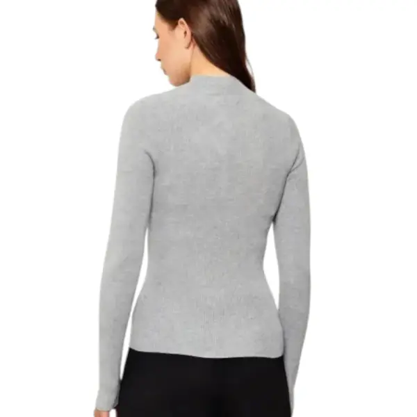 Guess - Γυναικείο Πουλόβερ Ημιζιβάγκο Julia Slim Fit W5BR15Z3OW2-LMGY Γκρι W5BR15Z3OW2-LMGY