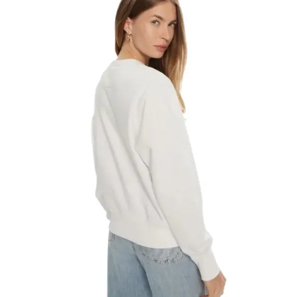 Guess - Γυναικείο Φούτερ Relaxed Fit W2YQ16KBA11-G011 Λευκό W2YQ16KBA11-G011