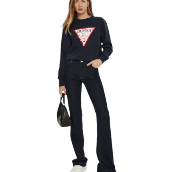 Guess - Γυναικείο Φούτερ Relaxed Fit W2YQ16KBA11-G77G Μπλε Σκούρο W2YQ16KBA11-G77G