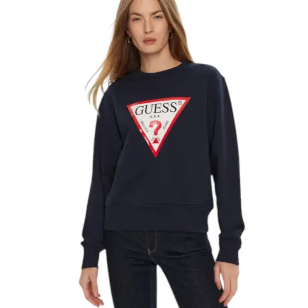 Guess - Γυναικείο Φούτερ Relaxed Fit W2YQ16KBA11-G77G Μπλε Σκούρο
