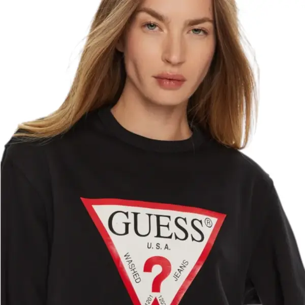 Guess - Γυναικείο Φούτερ Relaxed Fit W2YQ16KBA11-JBLK Μαύρο W2YQ16KBA11-JBLK