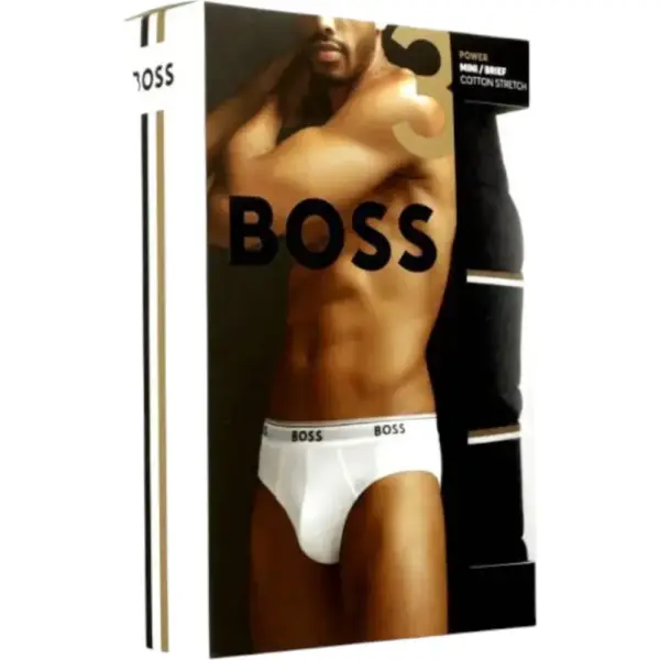 Boss - Ανδρικά Εσώρουχα Slip 3pack Brief 3P Power 50475273-001 Μαύρο 50475273-001