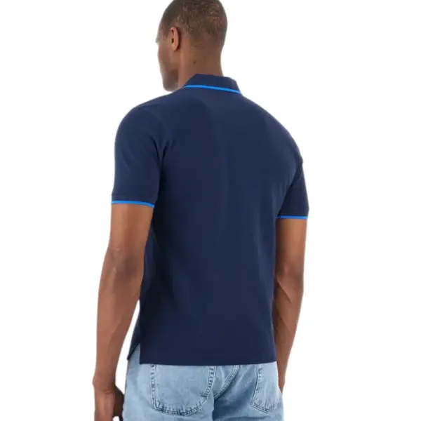 La Martina - Ανδρικό T-Shirt Polo Anthony Regular Fit BPMP04-PK031-07017 Μπλε Σκούρο BPMP04-PK031-07017