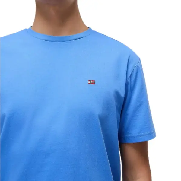 Napapijri - Ανδρικό T-shirt Salis Ss Sum Regular Fit NP0A4H8D-B2P Μπλε Ρουαγιάλ NP0A4H8DB2P