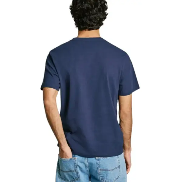 Pepe Jeans - Ανδρικό T-shirt With Embroidered Logo Regular Fit PM509741-594 Μπλε Σκούρο PM509741-594