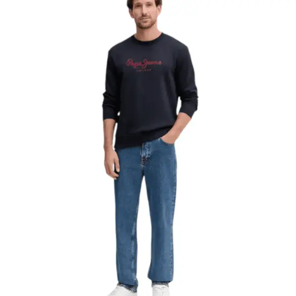 Pepe Jeans - Ανδρικό Φούτερ Crew Neck Logo PM5800011-594 Μπλε Σκούρο PM5800011-594
