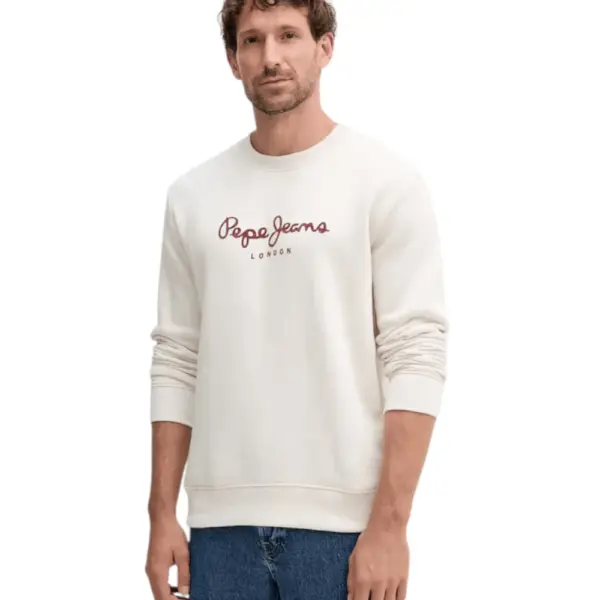 Pepe Jeans - Ανδρικό Φούτερ Crew Neck Logo PM5800011-804 Εκρού