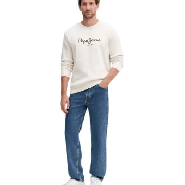Pepe Jeans - Ανδρικό Φούτερ Crew Neck Logo PM5800011-804 Εκρού PM5800011-804