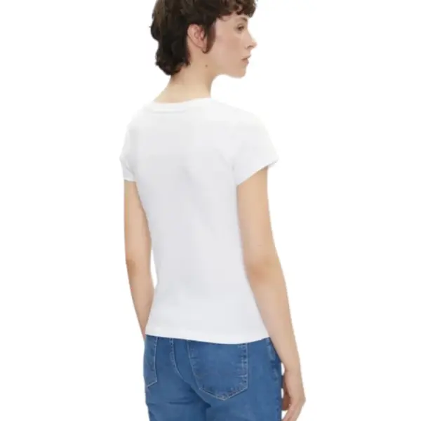 Pepe Jeans - Γυναικείο T-shirt Merida Rib PL506037-800 Λευκό PL506037-800