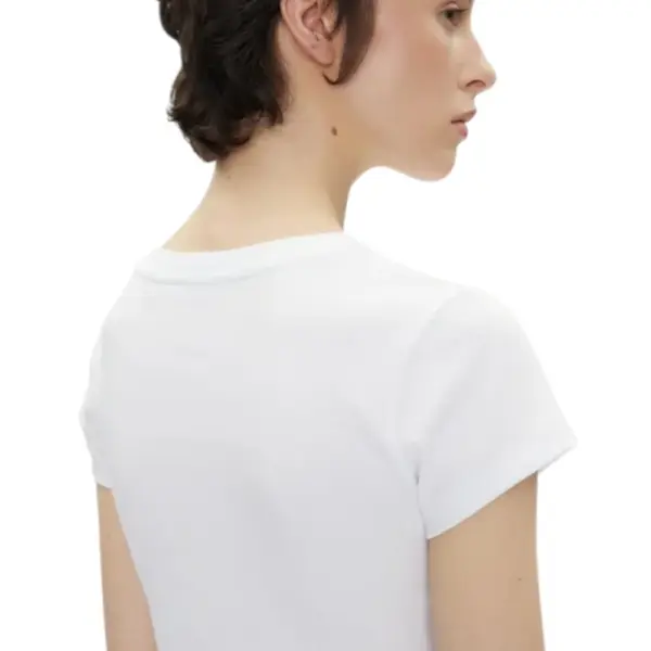 Pepe Jeans - Γυναικείο T-shirt Merida Rib PL506037-800 Λευκό PL506037-800