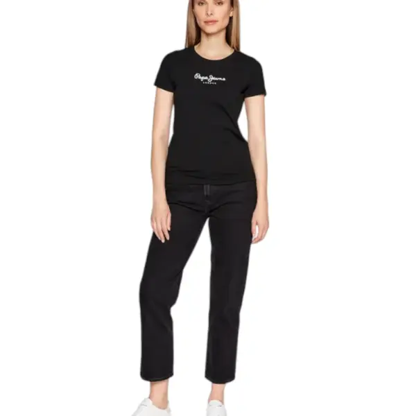 Pepe Jeans - Γυναικείο T-shirt New Virginia Ssn PL505202-999 Μαύρο PL505202-999