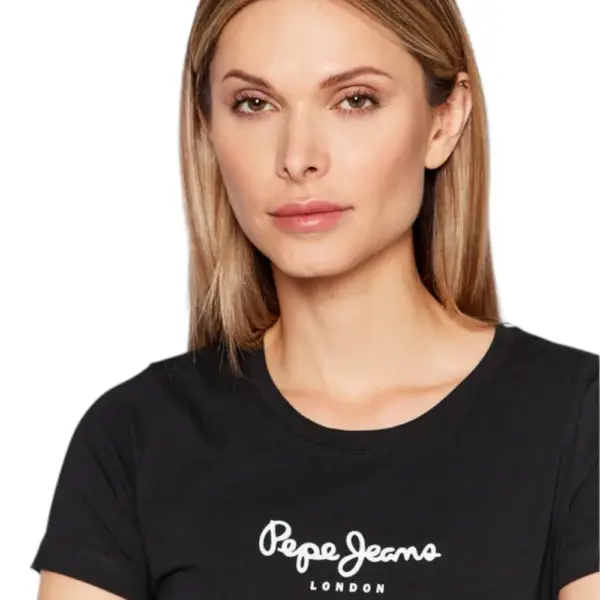 Pepe Jeans - Γυναικείο T-shirt New Virginia Ssn PL505202-999 Μαύρο PL505202-999