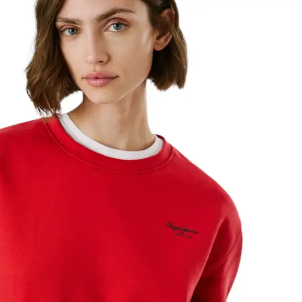 Pepe Jeans - Γυναικείο Φούτερ Crew Neck Logo PL5800017-264 Κόκκινο PL5800017-264