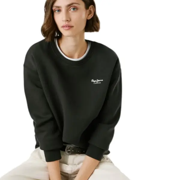 Pepe Jeans - Γυναικείο Φούτερ Crew Neck Logo PL5800017-999 Μαύρο PL5800017-999